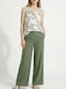 Pantaloni Dama Largi Kaki T26110-Kaki