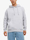 Φούτερ με Κουκούλα Light Grey Melange