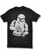 Unisex Bedruckte Blusen Schwarz First Order Dp7950