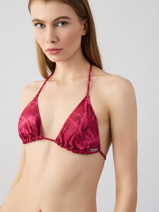 Minerva Bikini Τριγωνάκι Bordeaux Tie Dye