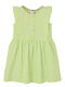 Rochie Fetiță Mânecă Scurtă Carouri Verde