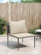 Gartenstühle Rattan Graue mit Kissen 55x58.5x24cm