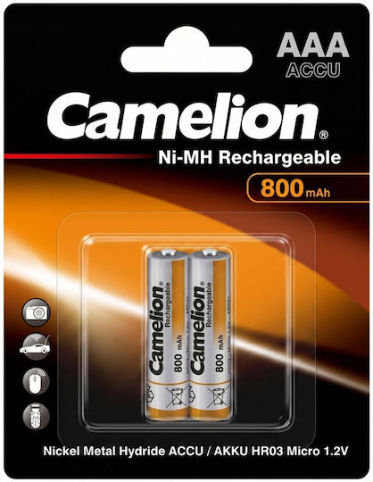 Camelion Camelion Wiederaufladbare Batterien AAA 800mAh 2er Pack