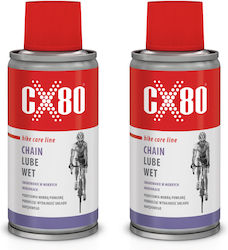 Cx80 Bike Chain Lube Wet Wet Spray Lubricant Bicycle Chain 150ml X2