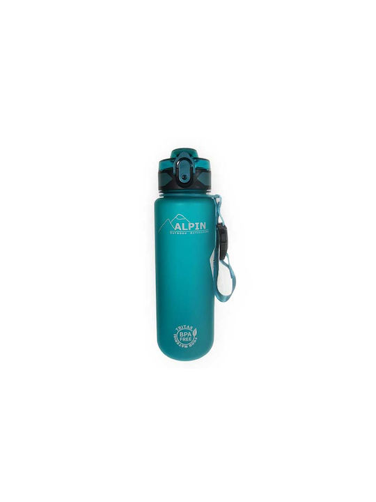 Alpin Compact Tritan Plastic Cycling Water Bottle 630ml Turquoise