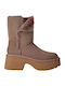 Ugg Wildleder Stiefeletten Damen mit Absatz Rosa