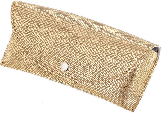 Snake Skin Imitation Brillenetui Et-129a Gold