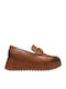Δερμάτινα Γυναικεία Loafers σε Ταμπά Χρώμα