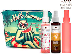 Messinian Spa Sommer Sonnencreme-Sets mit Sonnencreme für den Körper & Kulturtasche 3 Stück
