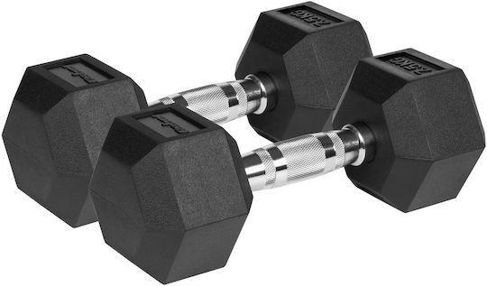 Rebel Σετ Βαράκια Εξάγωνα Λαστιχένια 2 x 7.5kg