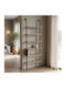 Bücherregal Dimmo Sonoma-Schwarz 60x20x180cm