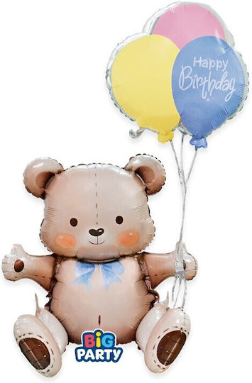 Amscan Geburtstags Luftballon Teddybären Folie Happy Birthday Sitzender Bär