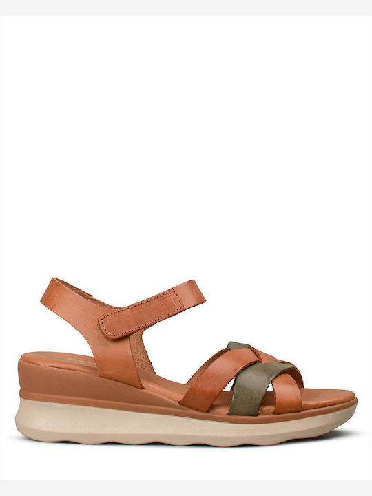 Sommer Damenplattformen Tabac Braun