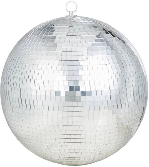 Disco Glob Disco 37cm Argintiu Sticlă Plastic Diametru 37cm X Înălțime 37cm