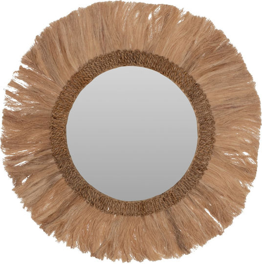 HomeMarkt HM7730 Καθρέπτης Μπεζ Διαμέτρου 90cm