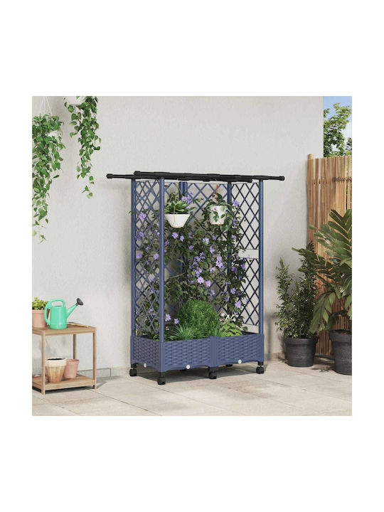 vidaXL Kunststoff Blumenkasten Grau 124x40x127cm