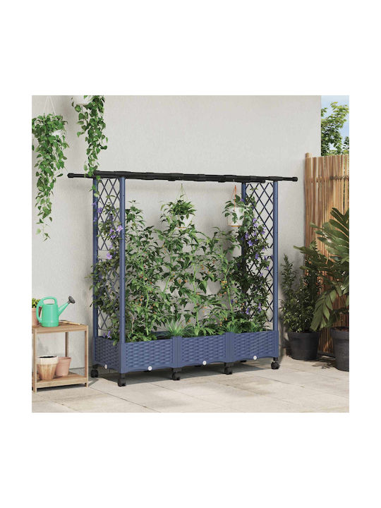 vidaXL Kunststoff Blumenkasten Grau 164x40x127cm