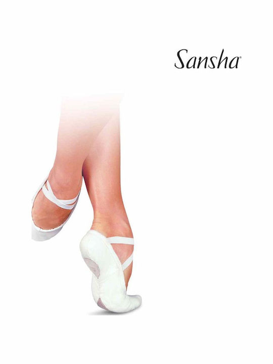 Sansha White Ballet Dance Shoes