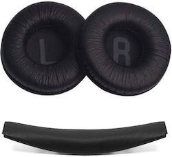 Sonictech Възглавнички и Лента За Глава Jbl Tune T450 T450bt T500bt T510bt Jr300bt Черни 3 Броя Резервни Части Възглавнички За Слушалки
