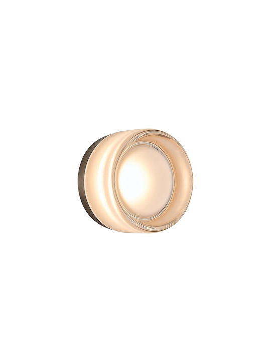 VK Lighting Φωτιστικό Τοίχου με Ενσωματωμένο LED και Θερμό Λευκό Φως Διάφανο