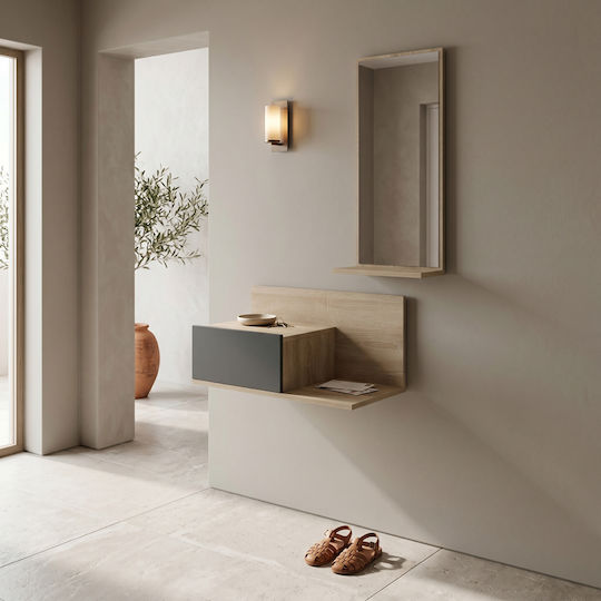 Miranda Έπιπλο Εισόδου με Καθρέπτη Sonoma-ανθρακί 60x30x89.5εκ. Miranda Έπιπλο Εισόδου με Καθρέπτη Sonoma-ανθρακί 60x30x89.5εκ.