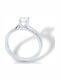 Mentzos Single Stone Ring In 18K White Gold With Diamond