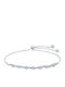 Trusky Women's Bracelet Set with Flower Design Made of Silver with Zircon 24cm