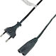 230v Power Cable C7 Straight 5m