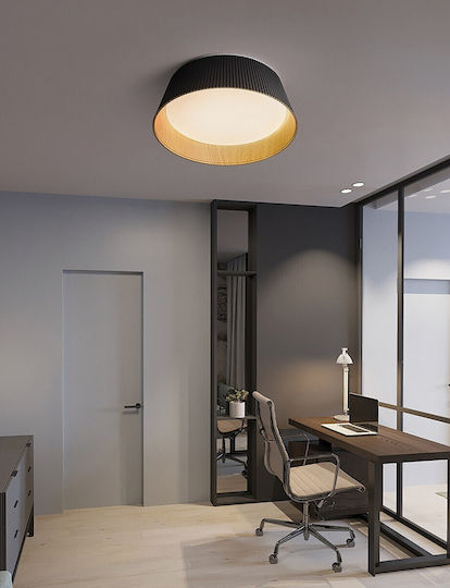 VK Lighting Висящо Таванно Осветително Тяло Черно LED с Топло Бяла Светлина 4см