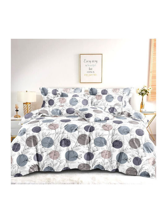 To megalo pazari Duvet Cover Set 220x240cm Double With 2 Pillowcases Polka Dot