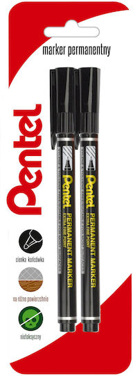 Pentel Dauerhafte Marker Schwarz 1.6mm Set 2Stücke