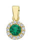 Mentzos Charm cu Pietre din Aur 14K Verde