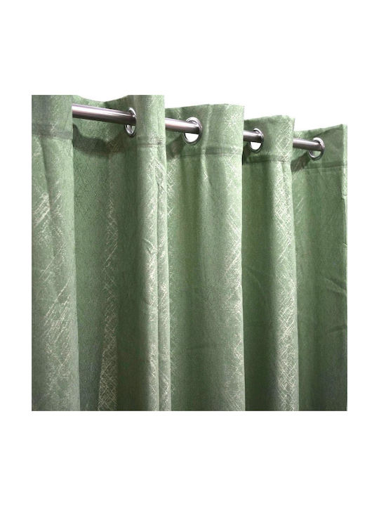 To megalo pazari Curtain With Grommets Green 270x280cm