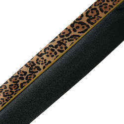 Vostex Waist Ribbon Polyester Satin Leopard Black Yellow Tape 5.5cm Meter