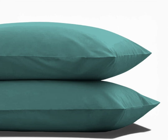 To megalo pazari Il-line Set Pillowcases Petrol Blue 50x70cm