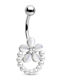 Rebekka Rebekka Bauchnabel Piercing aus Stahl Weiß
