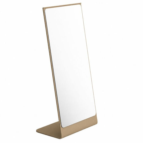 Pam & Co Καθρέπτης Μακιγιάζ Επιτραπέζιος 17x40cm Μπεζ