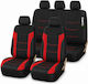 Carro 395329 Car Seat Covers Set Isuzu P U Npr Giga Cotton Fabric Set Front Rear 11 Pieces Black Red