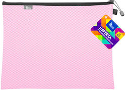 Envelope Metal Zipper B5 Pink