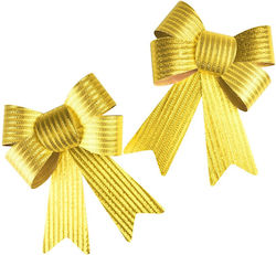 Set Decorative Bows Gold Stripes 2pcs