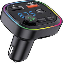 FM Transmitter Αυτοκινήτου με Bluetooth / MicroSD / Type-C / USB