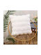 To megalo pazari Decorative Pillow Case Rabbit Fluffy From White Furry 40x40cm