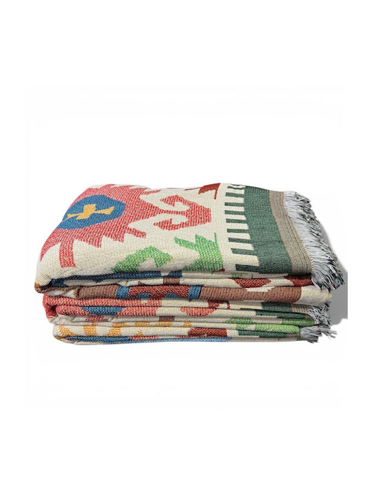 To megalo pazari Throws Set 3 pcs Chenille Printed