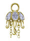 Crazy Needles Vergoldener Charm mit Zirkon