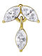 Crazy Needles Gold Plated Charm with Zircon
