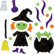 Halloween Gel-Decorations Hexe Zauberin