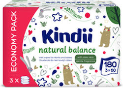 Kindii Baby Wipes 3x60pcs