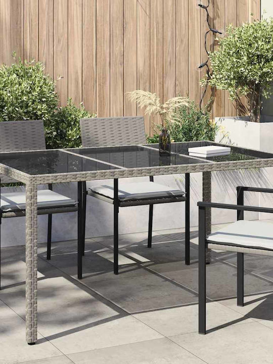 Garten- und Terrassentisch Rattan mit Globerflä...