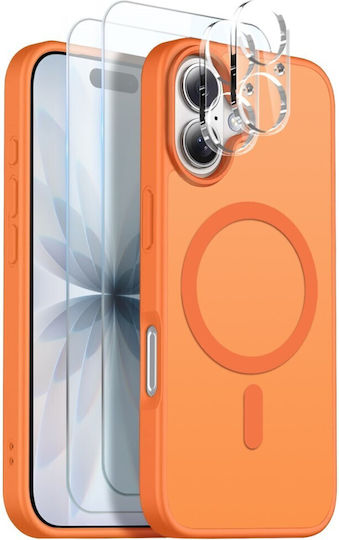 Northjo 5 in 1 Protection Set 360 Full Cover Plastic Orange iPhone 17