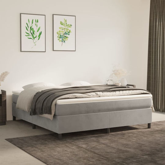 vidaXL Mattress Topper King Size Foam with Removable Cover 193x203x5cm